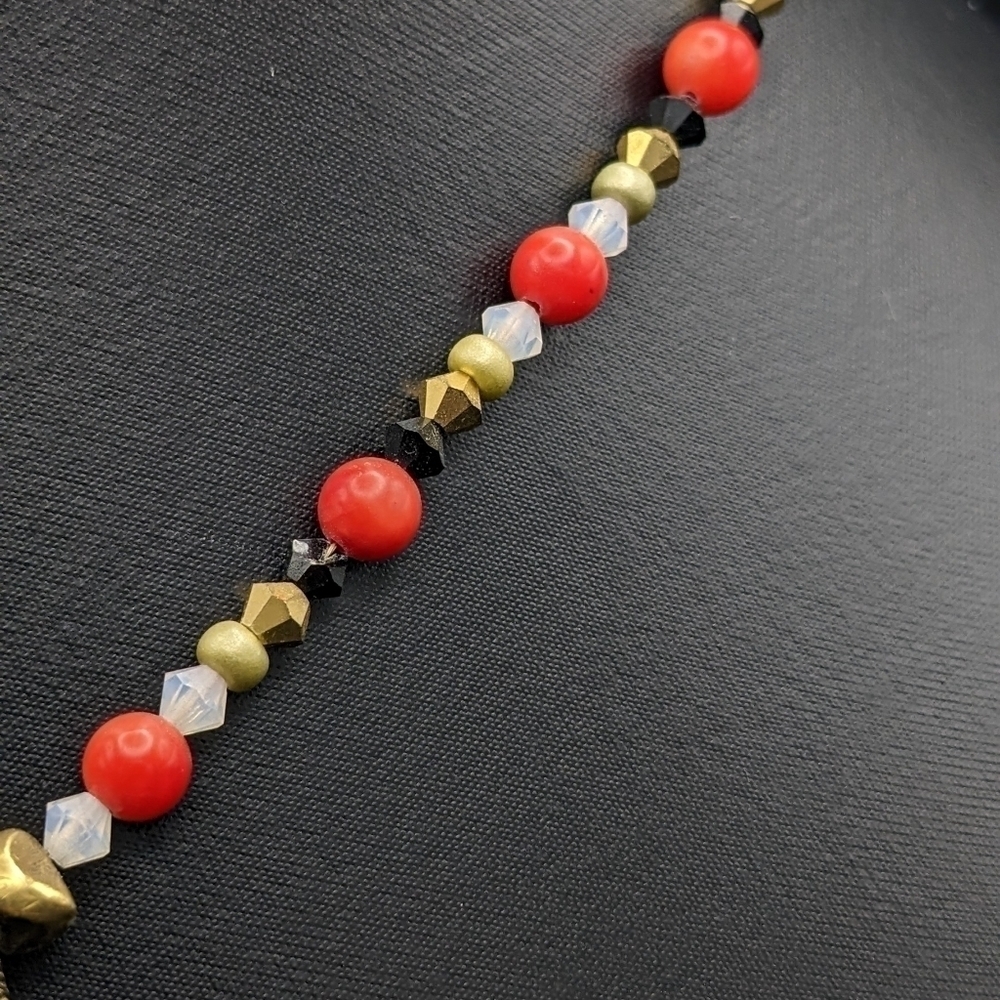 Glass Fish Scene Pendant on Beaded Chain - Lampwork - Picture 3 of 8